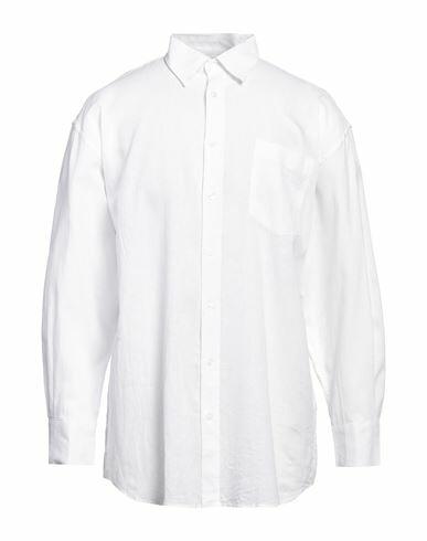 Daniele Alessandrini Man Shirt White Linen, Cotton Cover