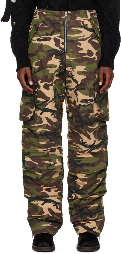 Andersson Bell Green Camouflage Reversible Cargo Pants Cover