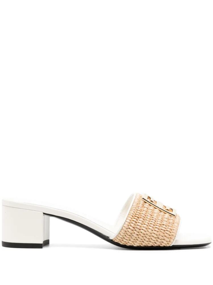 Givenchy 4G raffia leather mules - Neutrals Cover