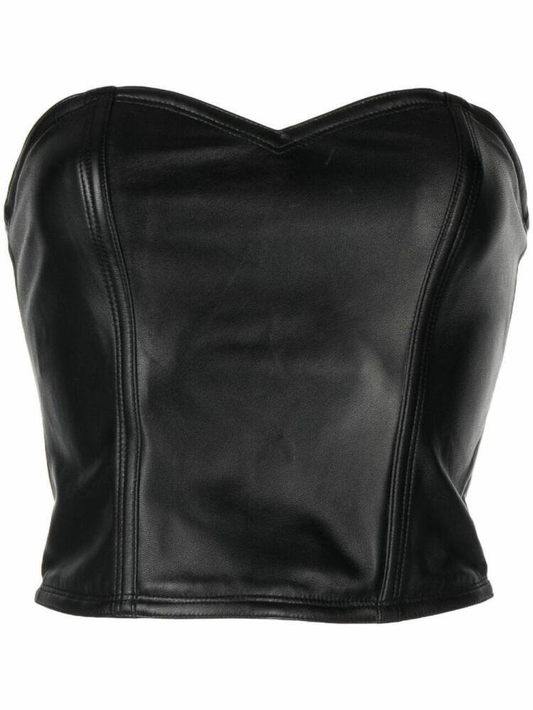 Kiki de Montparnasse leather bustier top - Black Cover