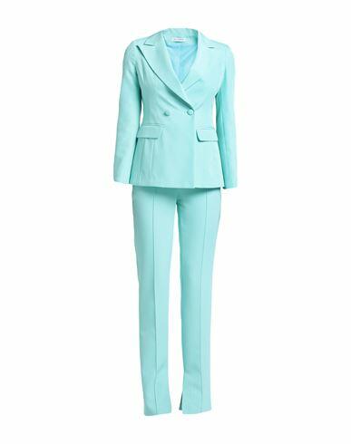 Yes London Woman Suit Light green Polyester, Elastane Cover