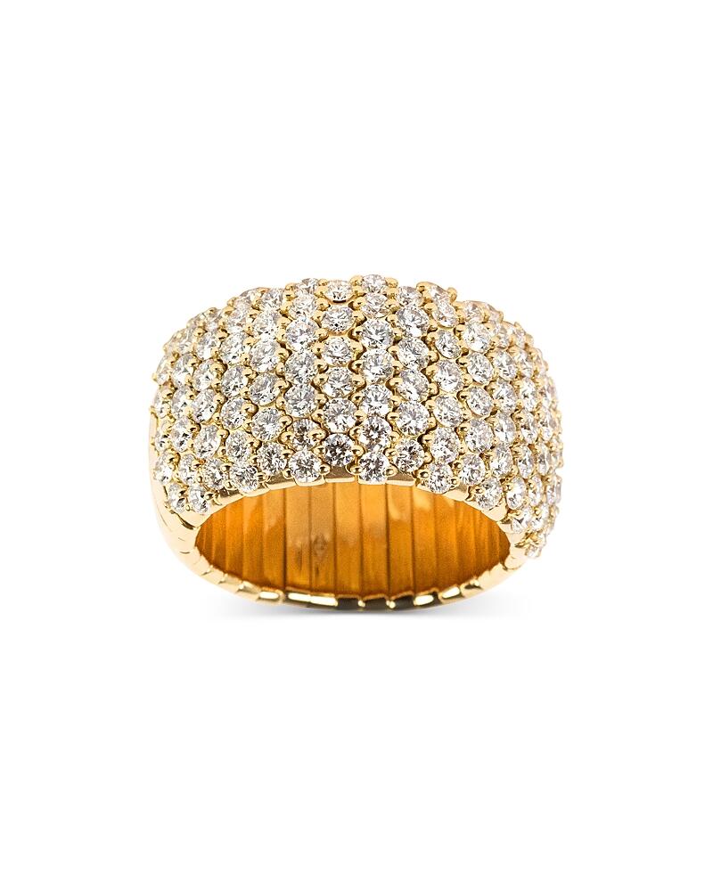 Zydo 18K Yellow Gold Diamond Half Eternity Stretch Ring Cover