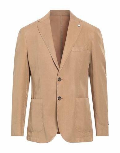 L. b.m. 1911 Man Blazer Camel Lyocell, Linen, Cotton Cover