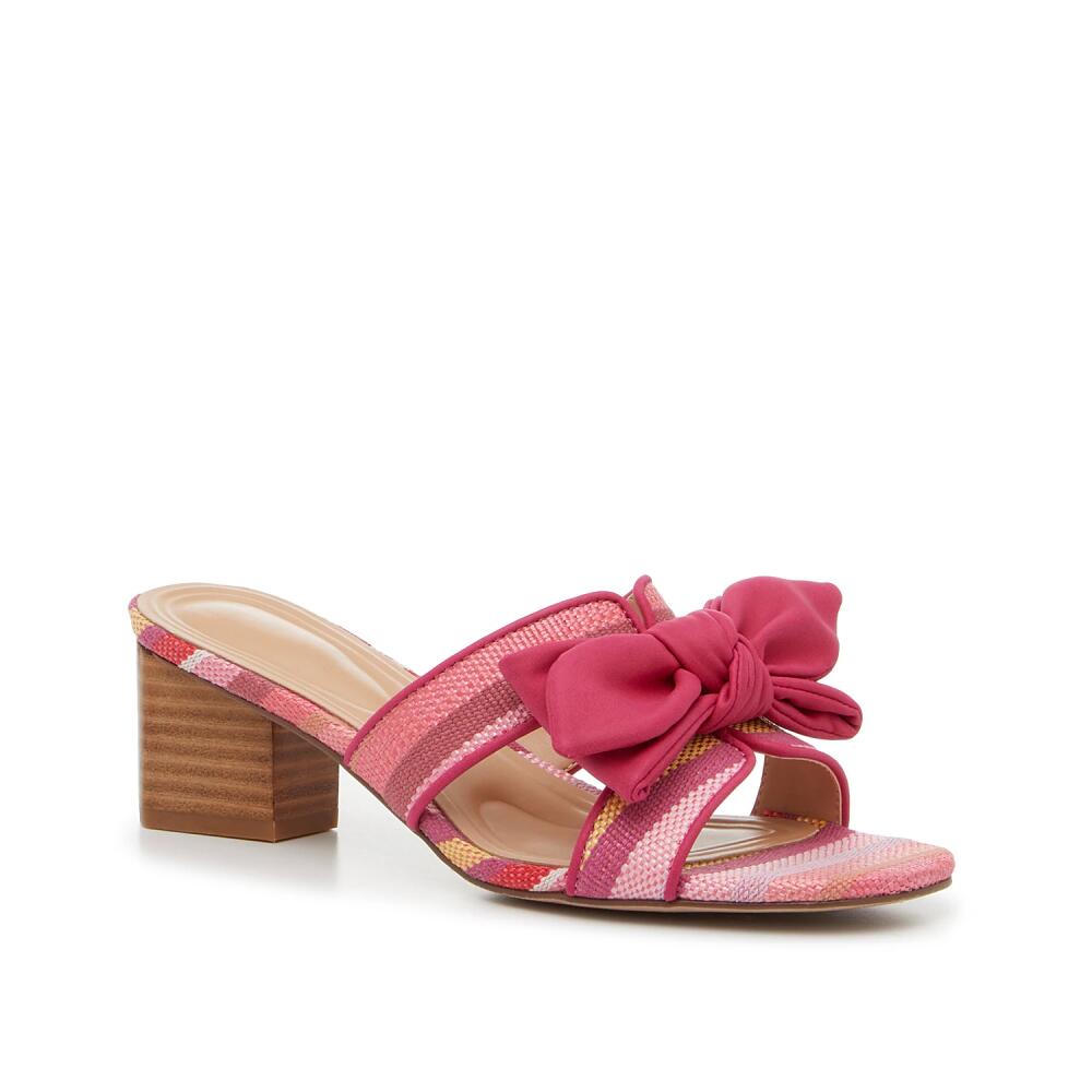 Adrienne Vittadini Wide Width Arnoldo Sandal | Women's | Sorbet Fuchsia/Yellow/Purple Stripe Cover