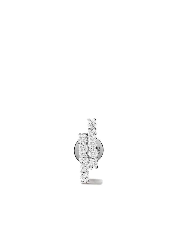 ALINKA 18kt white gold MALA diamond stud earring - Silver Cover