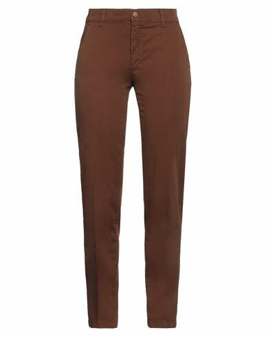 Diana Gallesi Woman Pants Brown Cotton, Elastane Cover