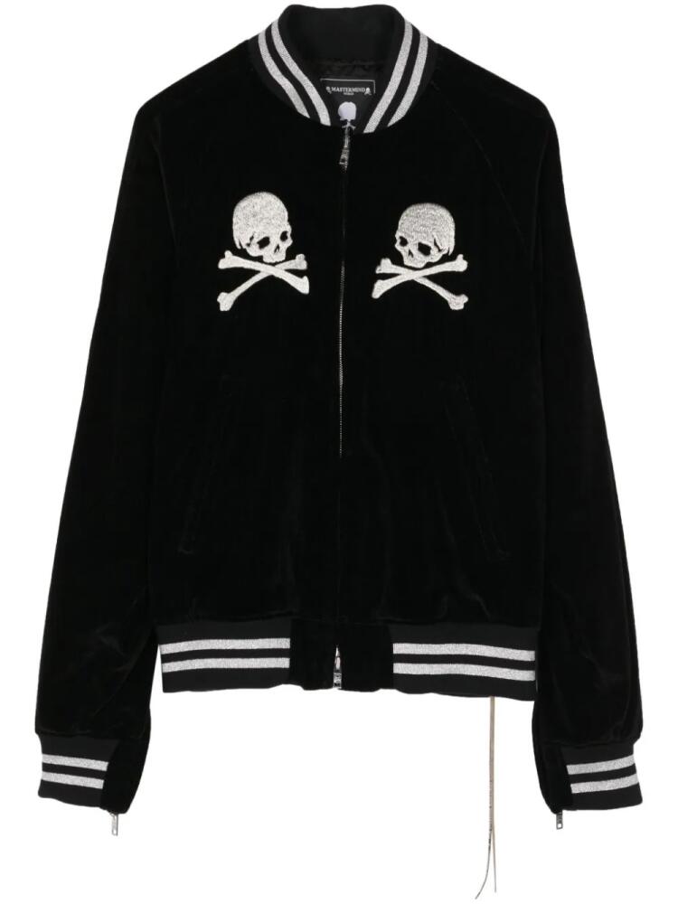 Mastermind World skull-embroidered track jacket - Black Cover