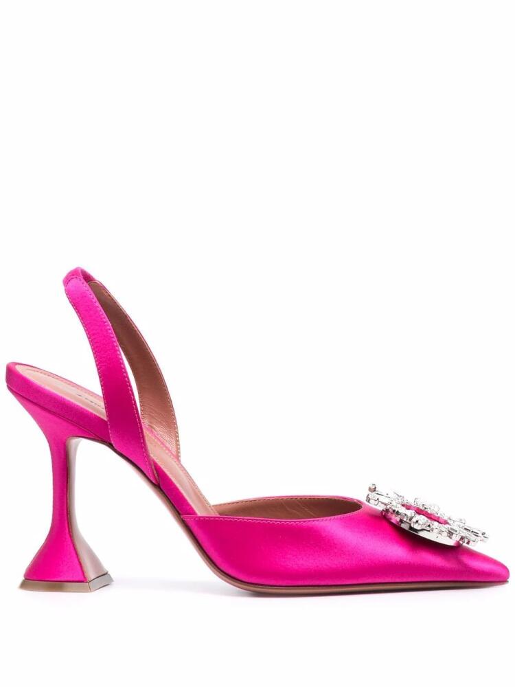 Amina Muaddi begum slingback pumps - Pink Cover