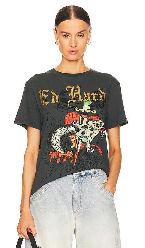 Ed Hardy Dagger Snake Tee in Black Cover