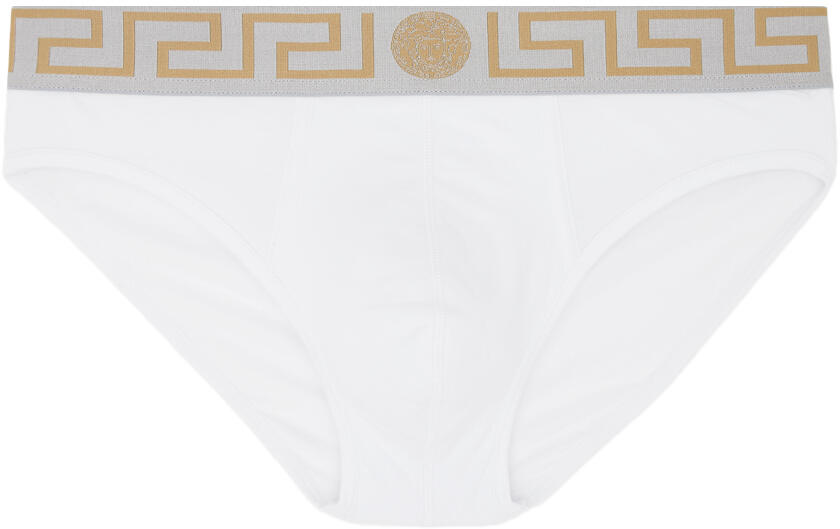 Versace Underwear White Greca Briefs Cover