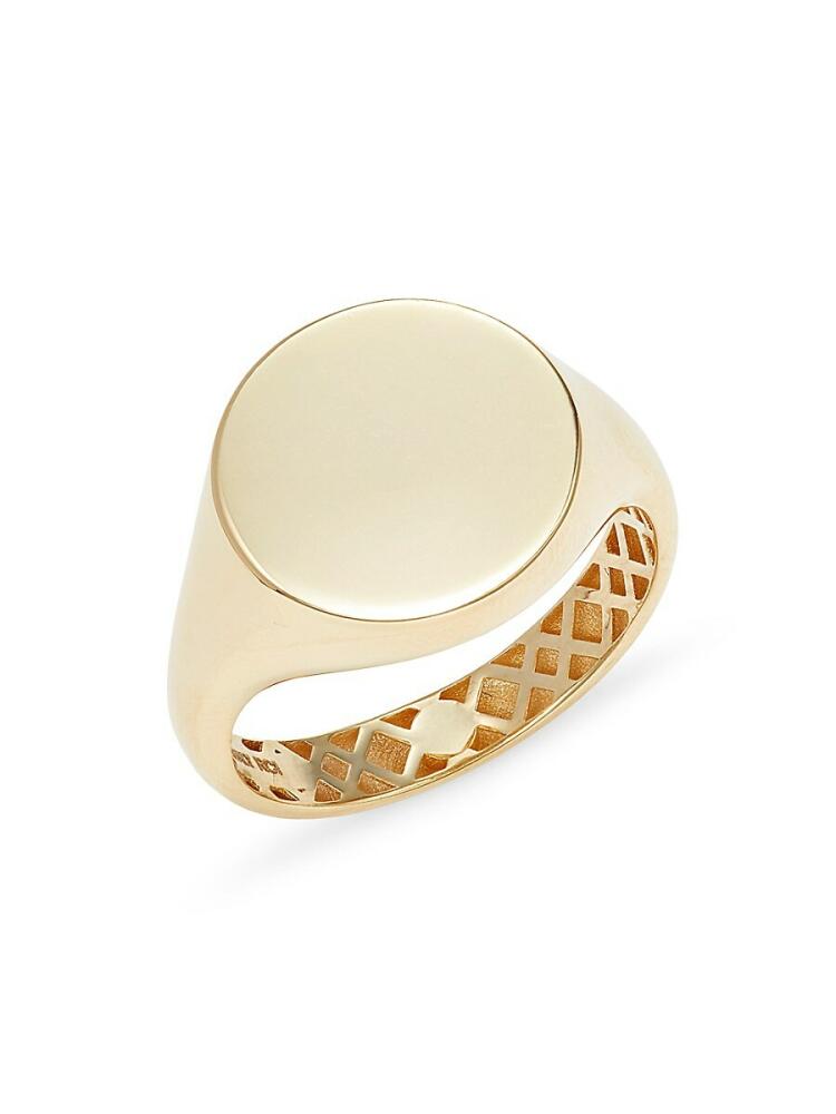 Saks Fifth Avenue Made in Italy Women's 14K Yellow Gold Signet Ring Cover