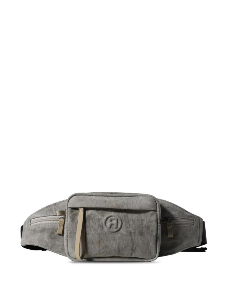 Readymade text-print belt bag - Grey Cover