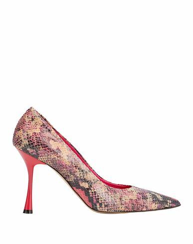 8 By Yoox Snake Printed Pointy Pumps Woman Pumps Fuchsia Calfskin Cover