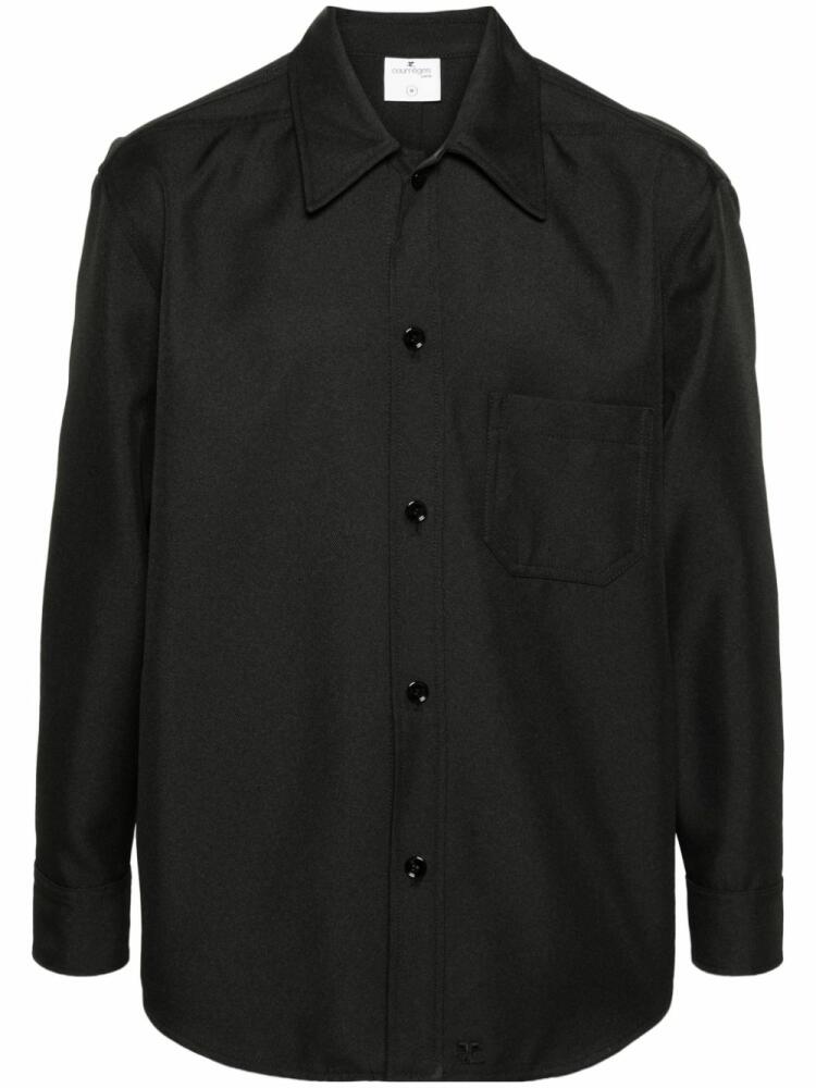 Courrèges Retro Twill shirt - Black Cover