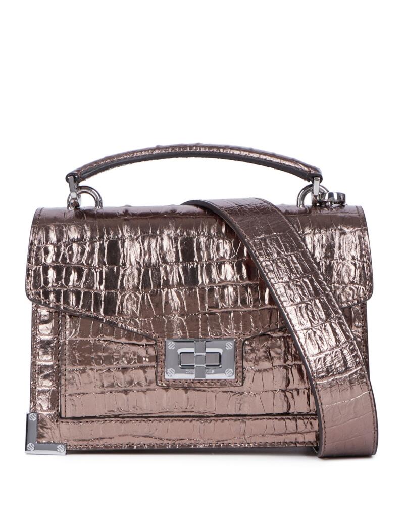 The Kooples Emily Small Embossed Metallic Leather Handbag Cover