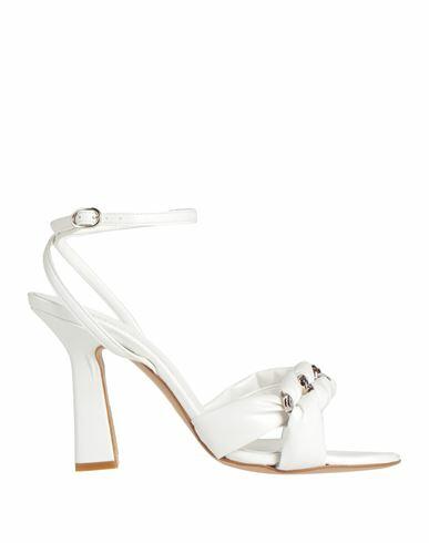 Marc Ellis Woman Sandals White Leather Cover