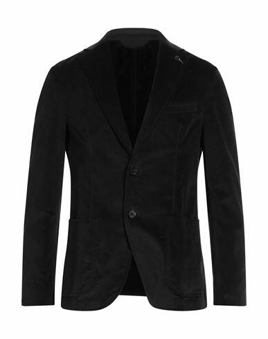 Paoloni Man Blazer Black Cotton, Elastane Cover