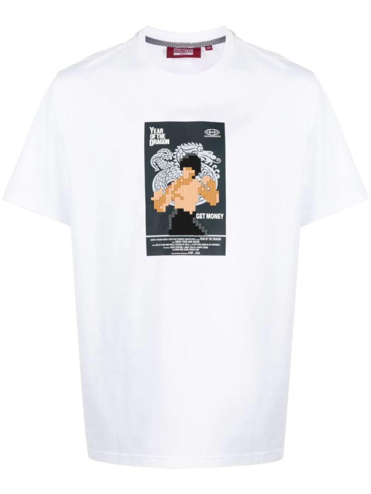 Mostly Heard Rarely Seen 8-Bit Year of the Dragon cotton T-shirt - White Cover