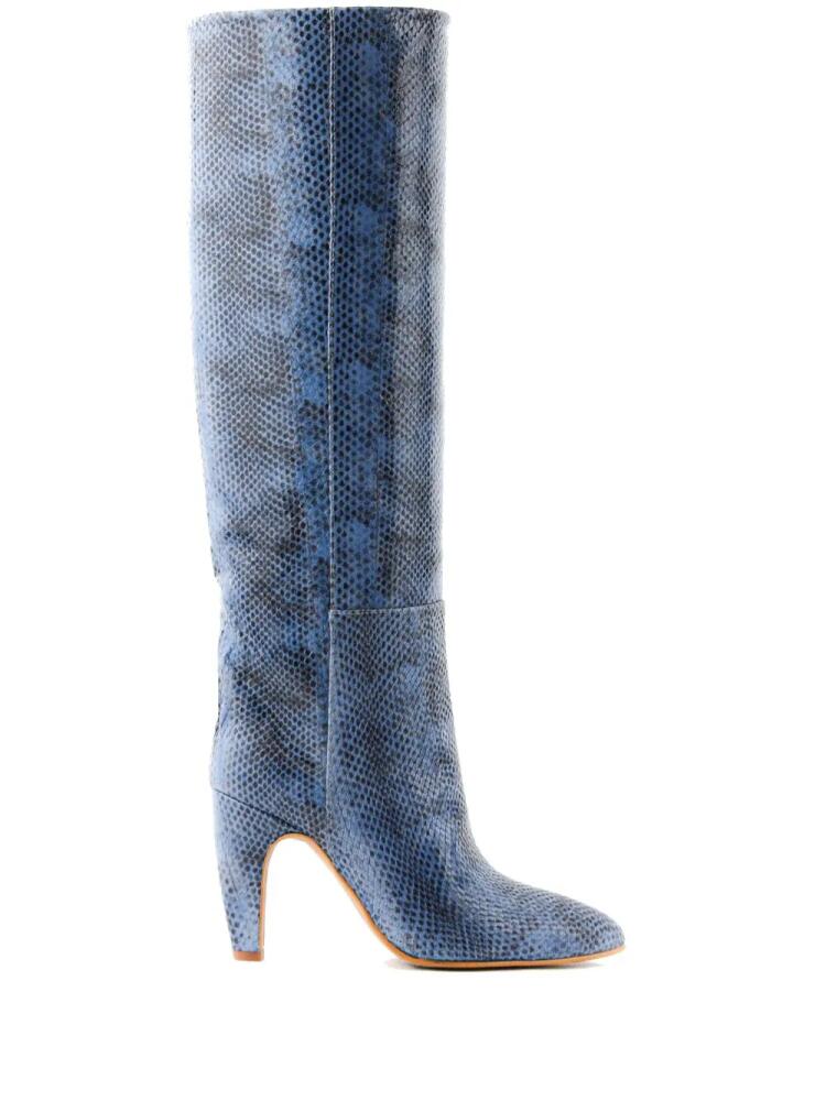 Paul Warmer x Toral Yess leather boots - Blue Cover