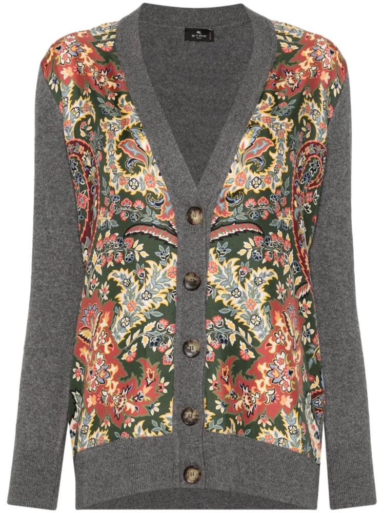 ETRO paisley-print cardigan - Grey Cover