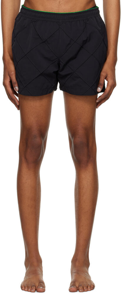 Bottega Veneta Black Intreccio Swim Shorts Cover