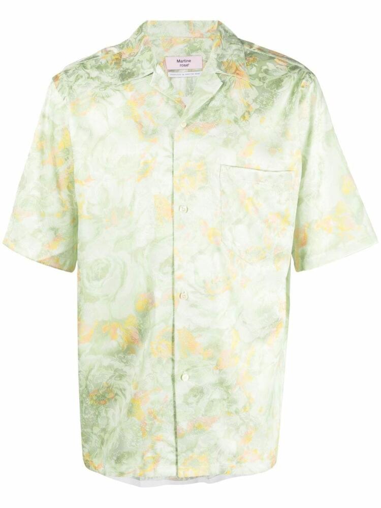 Martine Rose floral jacquard short-sleeve shirt - Green Cover