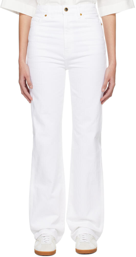 KHAITE White 'The Danielle' Jeans Cover