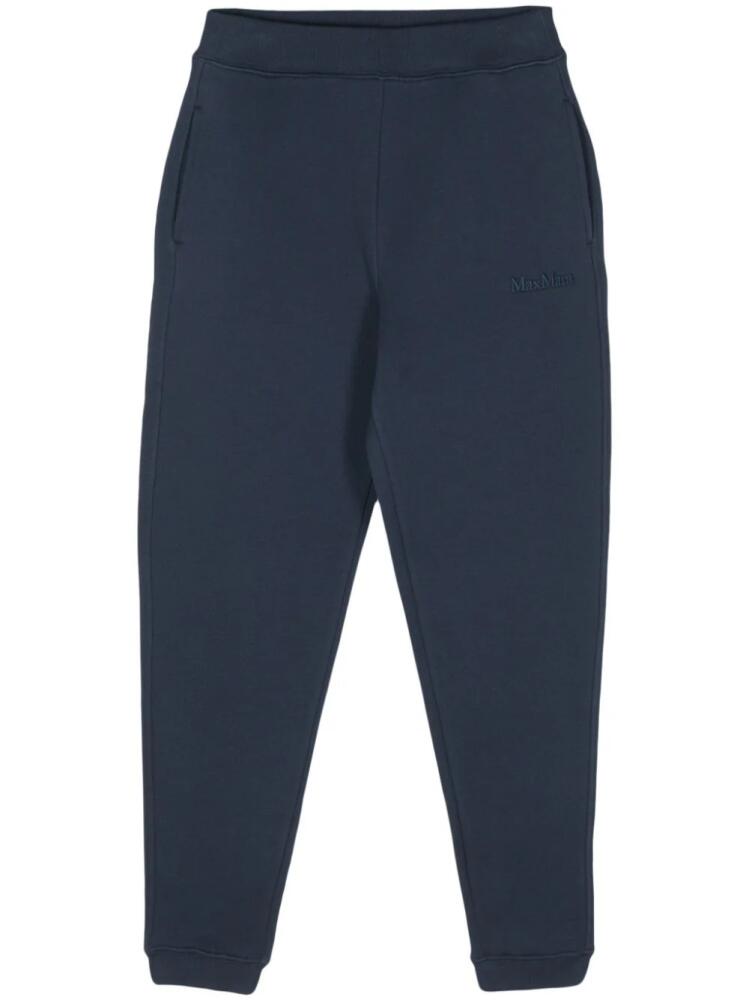 'S Max Mara logo-embroidered slip-on track pants - Blue Cover