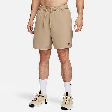 Nike Men's Form Dri-FIT Unlined 7" Versatile Shorts in Beige/Khaki Cover