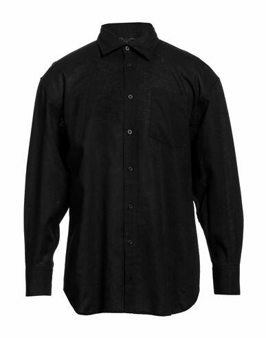 Daniele Alessandrini Man Shirt Black Linen, Cotton Cover