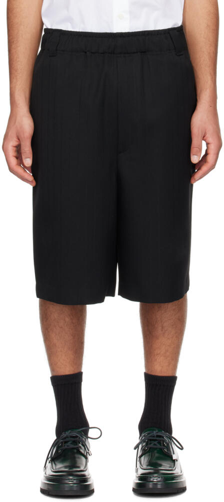 JACQUEMUS Black Les Sculptures 'Le bermuda Juego' Shorts Cover