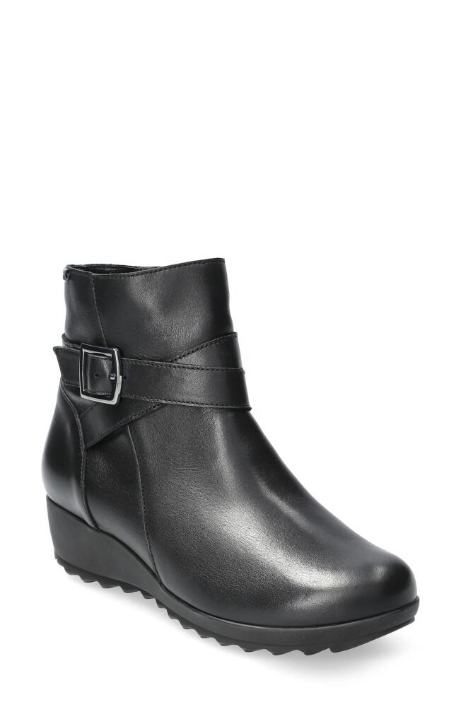 Mephisto Avril Zip Wedge Bootie in Black Silk Cover