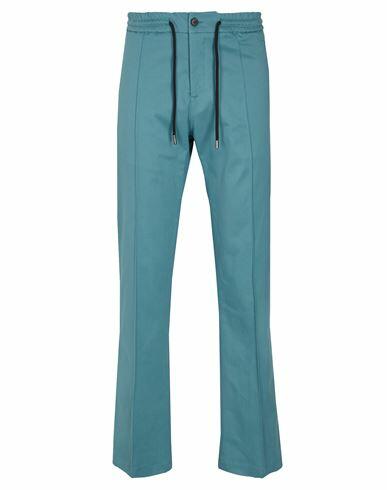 8 By Yoox Drawstring Wide Leg Trousers Man Pants Deep jade Cotton, Elastane Cover