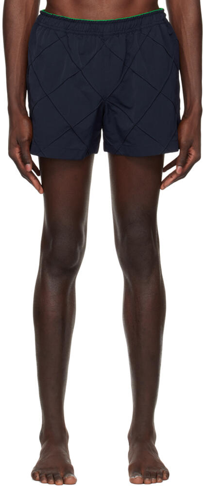 Bottega Veneta Navy Paneled Swim Shorts Cover