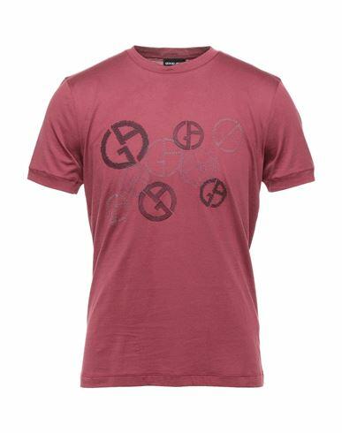 Giorgio Armani Man T-shirt Garnet Cotton, Polyester Cover