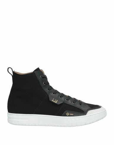 Dunhill Man Sneakers Black Leather, Textile fibers Cover