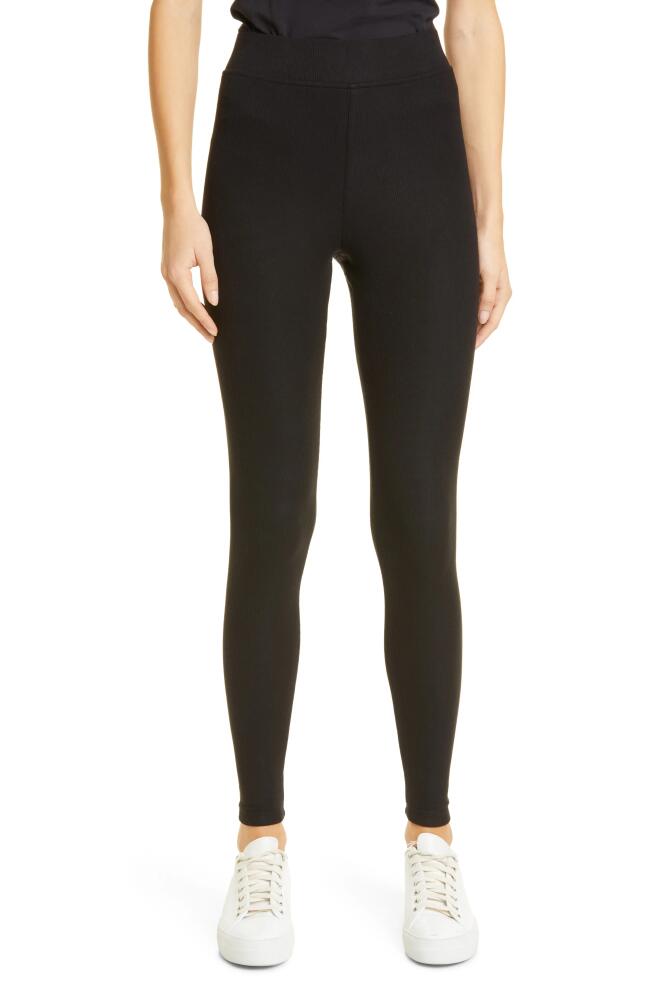 ATM Anthony Thomas Melillo Ribbed High Waist Leggings in Black Cover