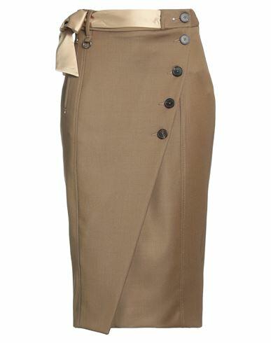 High Woman Midi skirt Camel Virgin Wool, Polyester, Elastane Cover