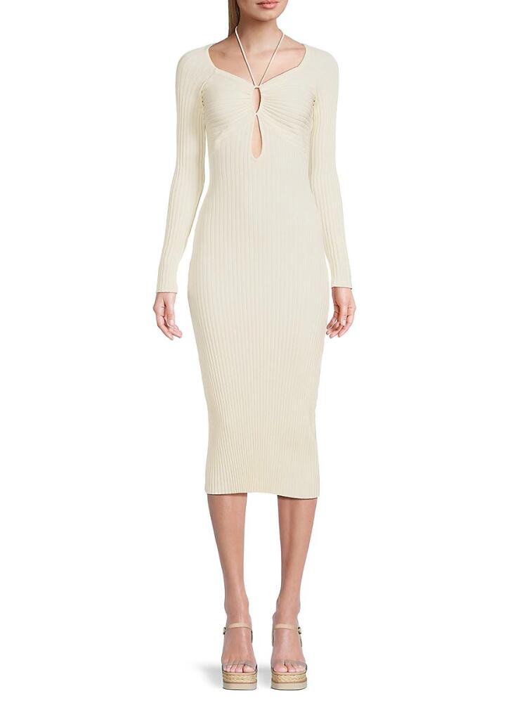 Solid & Striped Women's The Lisa Midi Bodycon Dress - Ivory Cover