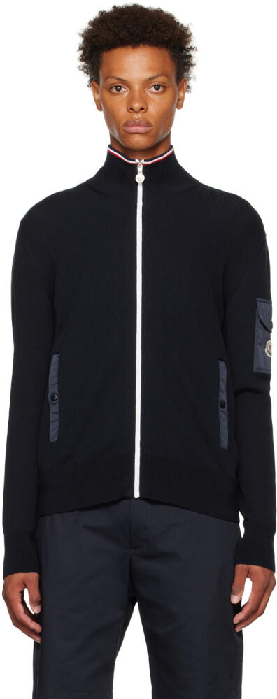 Moncler Navy Zip Sweater Cover