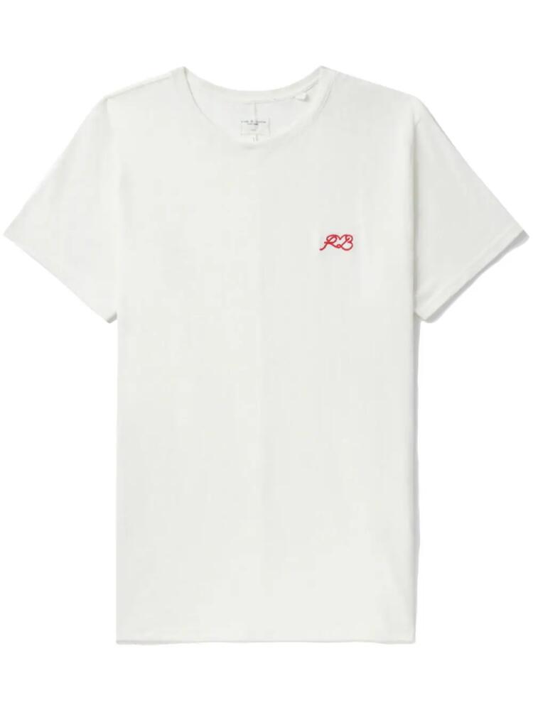 rag & bone logo-embroidered cotton T-shirt - White Cover