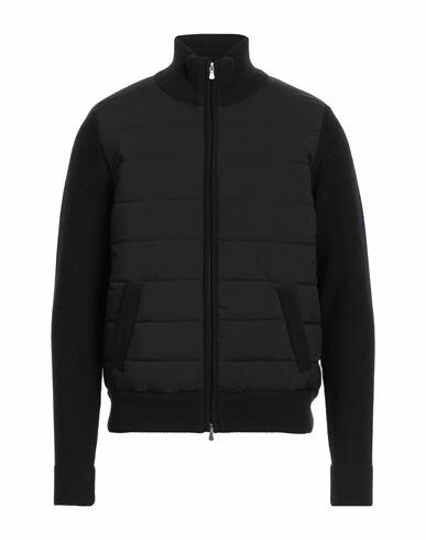 Gran Sasso Man Jacket Black Virgin Wool, Polyester Cover