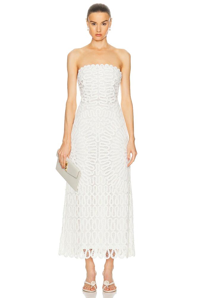 SIMKHAI Elise Midi Dress in White Cover