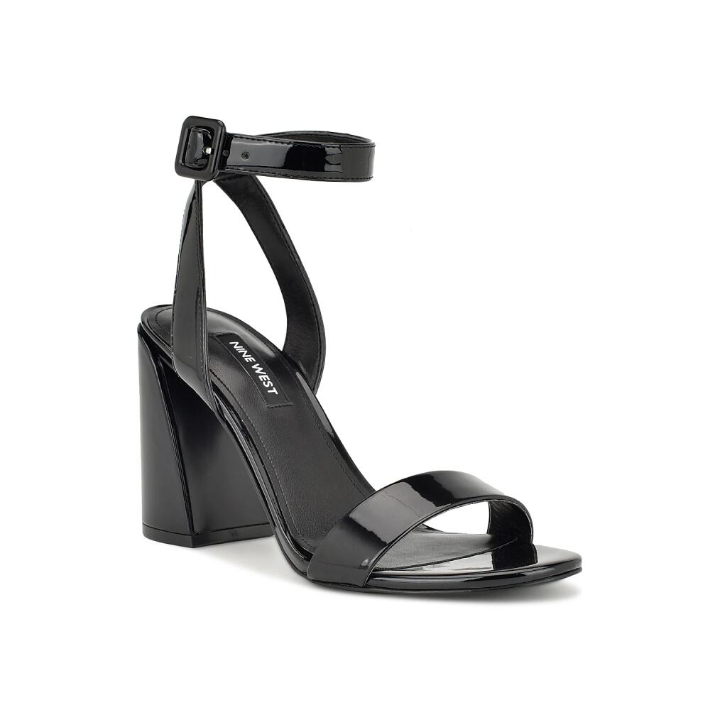 Nine West Realy Sandal | Women's | Black Patent Cover