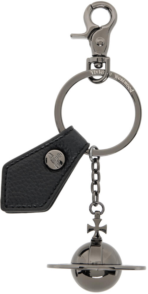 Vivienne Westwood Gunmetal & Black 3D Orb Keychain Cover