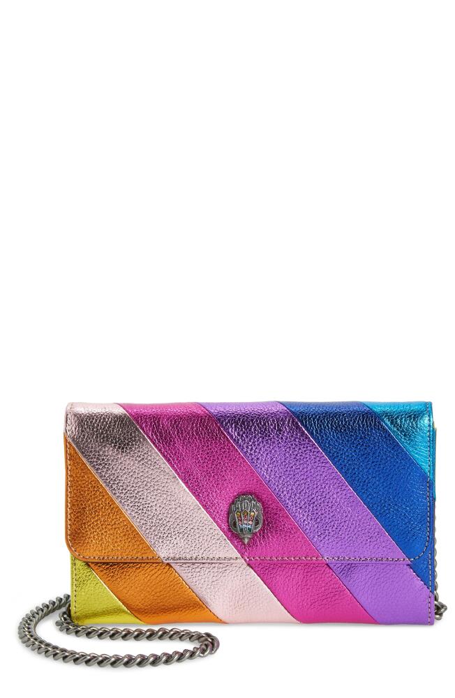 Kurt Geiger London Stripe Leather Chain Wallet in Multi/Other Cover