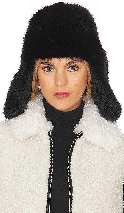 8 Other Reasons Trapper Faux Fur Hat in Black Cover