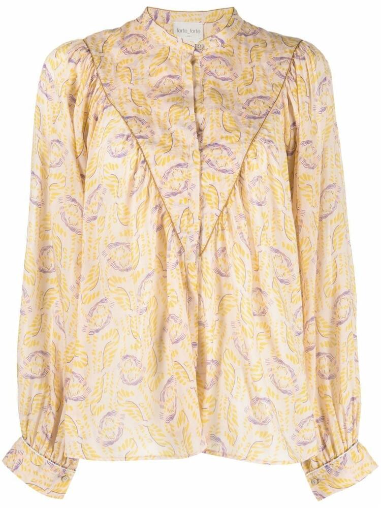 Forte Forte abstract-print blouse - Neutrals Cover