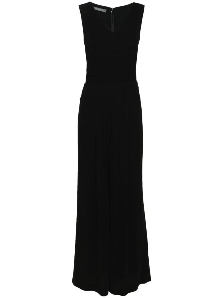 Alberta Ferretti pleated crepe jumpsuit - Black Cover