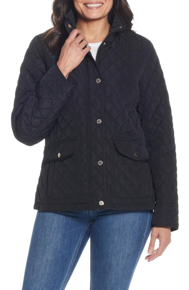 Gallery Quilted Stand Collar Jacket in Black Cover